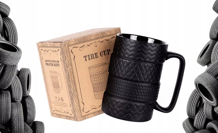 Prezent na 18-99 urodziny dla Taty Kolegi Kubek Opona z imieniem Zestaw