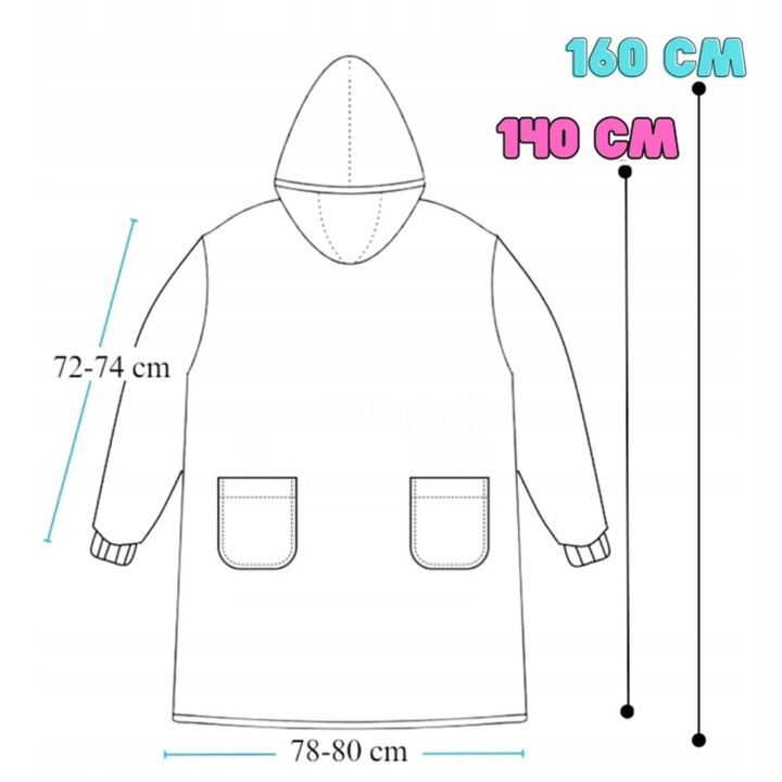 KOC BLUZA Oversize do Kostek Gruba KOCOBLUZA XXL SZARA Futrzak Bluzo