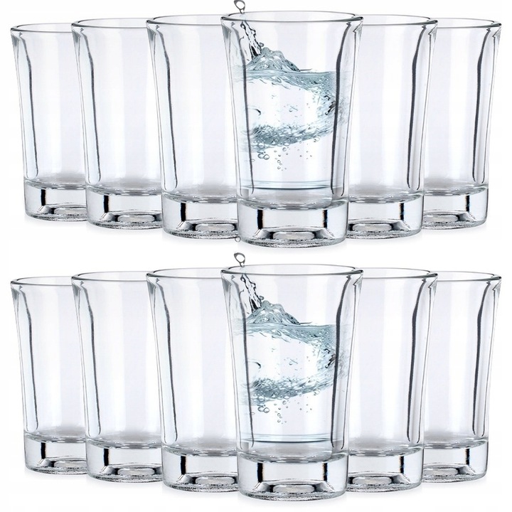12x Kieliszki DO WÓDKI shotów szklane zestaw komplet kieliszków 40 ml