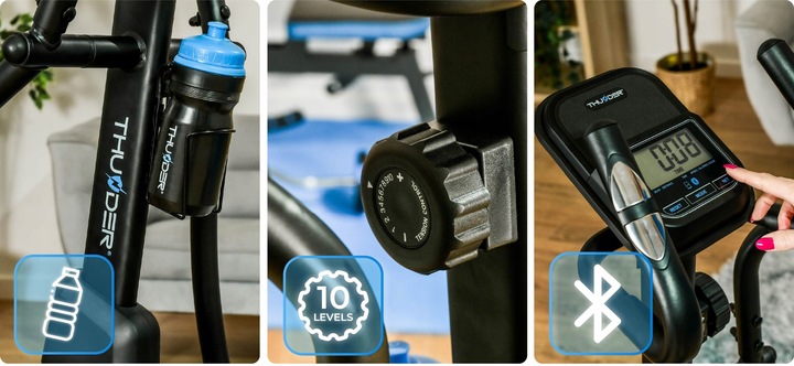 Trenażer eliptyczny 110kg rower magnetyczny orbi-trek solidny stacjonarny