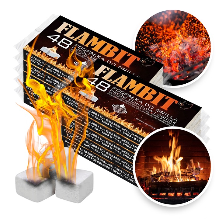 PODPAŁKA BIAŁA DO KOMINKA PIECA GRILLA x480 KOSTEK ROZPAŁKA GRILLA