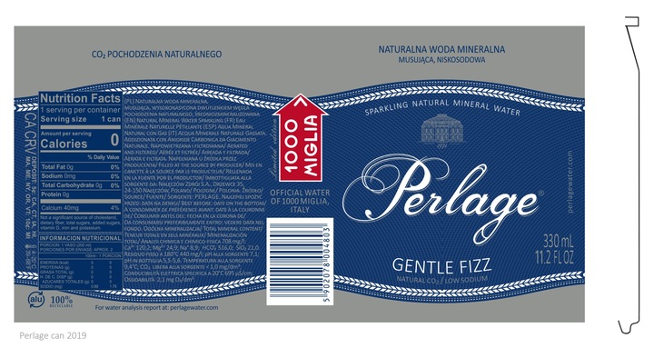 Cisowianka Perlage woda musująca 330 ml 48 sztuki