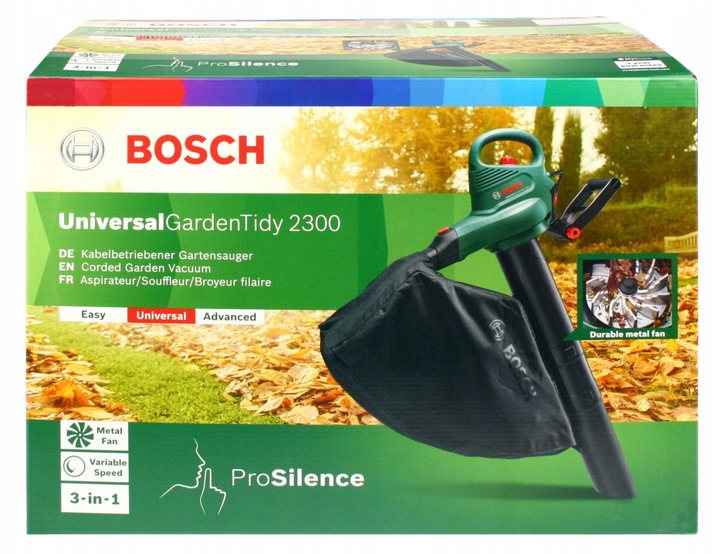 ODKURZACZ OGRODOWY DO LIŚCI + DMUCHAWA UNIVERSALGARDENTIDY 2300 BOSCH