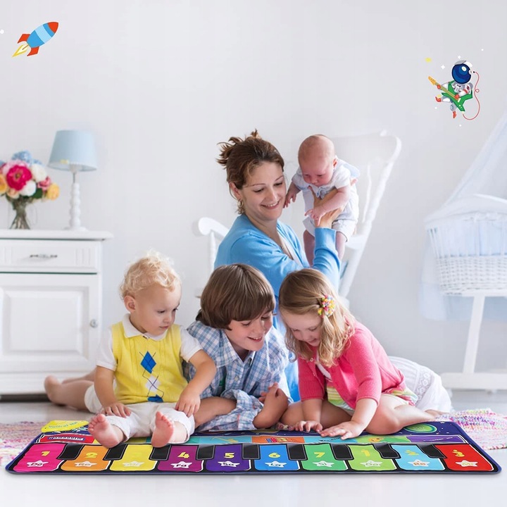 MATA DO PIANINA MUZYCZNA INTERAKTYWNA GRA DO TAŃCA DLA DZIECI PREZENTY DUŻA