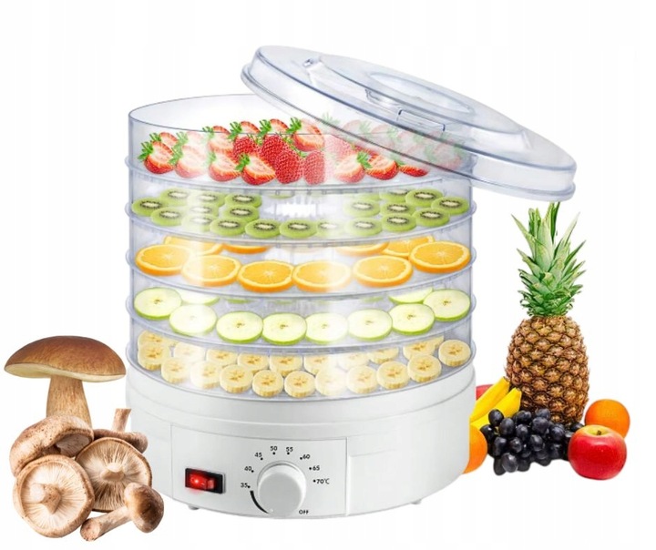 SUSZARKA DO GRZYBÓW OWOCÓW SPOŻYWCZA DO ŻYWNOŚCI 5 POZIOMÓW +