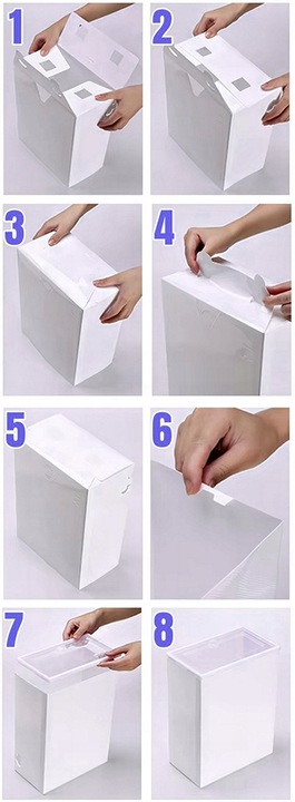 10 x PUDEŁKO POJEMNIK ORGANIZER NA BUTY Z KLAPĄ SZAFKA MODUŁOWA BIAŁA