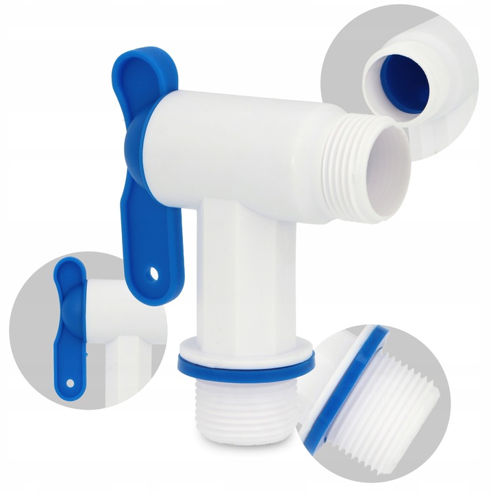 Zawór PP MAUZER 3/4 GZ Kran ZBIORNIKA 1000L Beczki Mauser Kranik