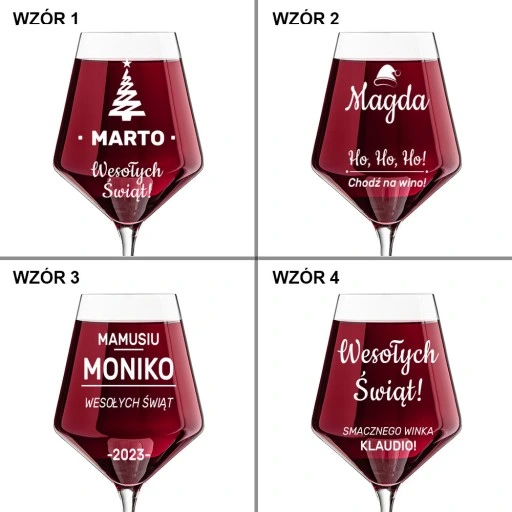 KIELISZEK DO WINA KROSNO prezent na Święta dla mamy żony dziewczyny babci