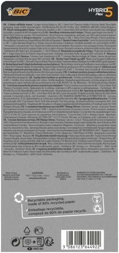 BIC Hybrid 5 Flex Maszynka do Golenia + 6 wkładów