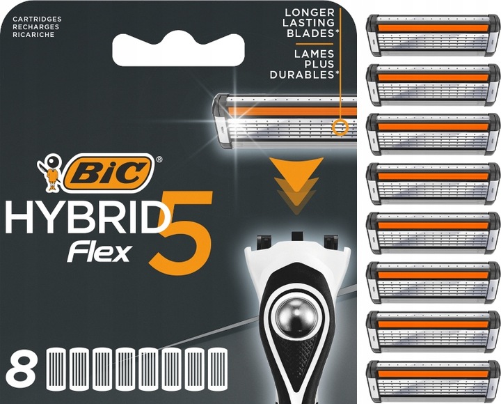 PREZENT DLA TATY BIC HYBRID 5 MASZYNKA DO GOLENIA 10 WKŁADÓW KOSMETYCZKA