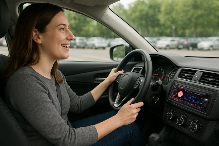 RADIO SAMOCHODOWE BLUETOOTH 1-DIN RDS USB-C AUX RCA SD MP3 LCD