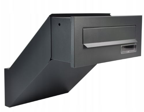 SKRZYNKA NA LISTY POCZTĘ PRZELOTOWA DO MURU DWUSTRONNA ANTRACYT + 3