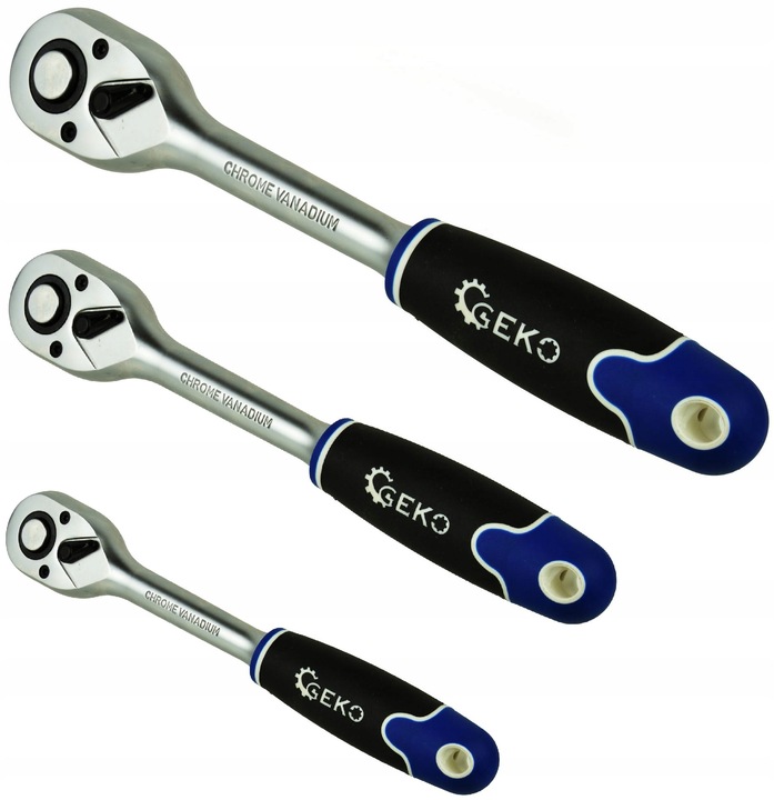 ZESTAW 3x GRZECHOTKA GEKO PROSTA 1/2' 1/4' 3/8'