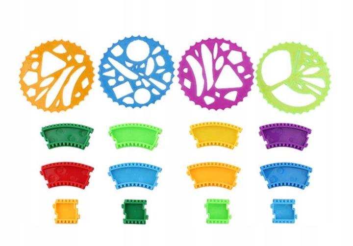 ZESTAW DO RYSOWANIA DLA DZIECI SPIROGRAF SZABLONY DO RYSOWANIA WZORY PISAKI