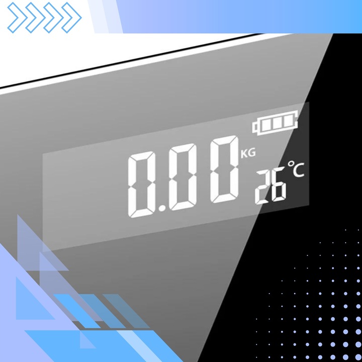 WAGA ŁAZIENKOWA ELEKTRONICZNA SZKLANA LED SLIM PRECYZYJNA 180 KG +