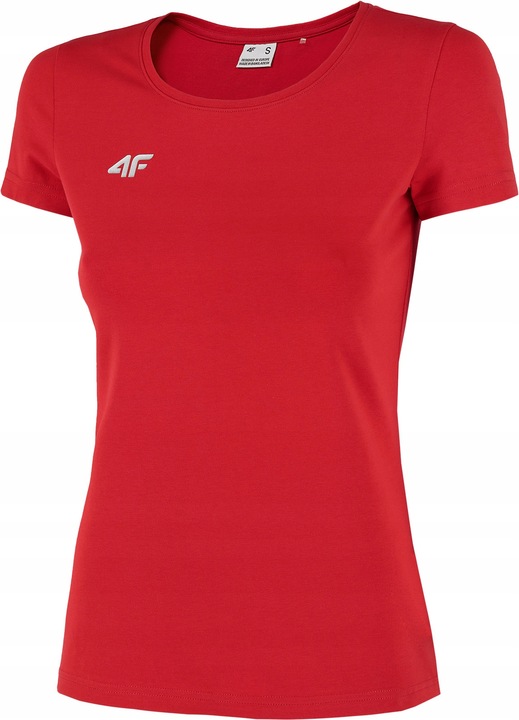 4F T-SHIRT DAMSKA KOSZULKA CZERWONA TSD001B r. L