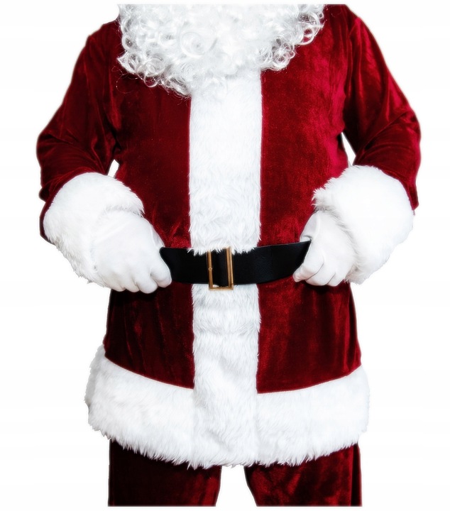 WELUROWY KOSTIUM STRÓJ MIKOŁAJA BURGUND SAKWA NA CUKIERKI +LIST 10el