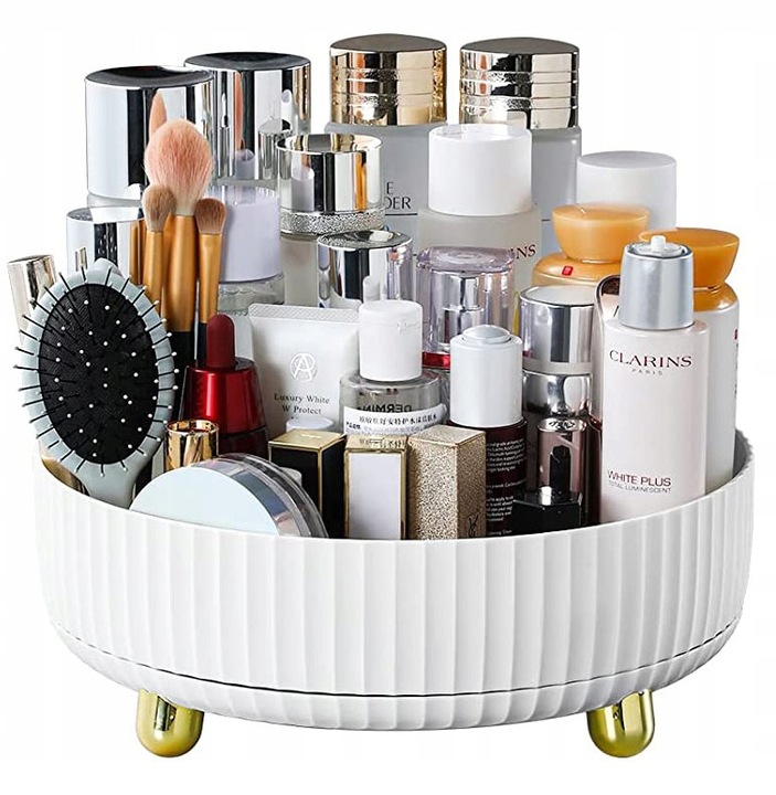 ORGANIZER OBROTOWY na Kosmetyki POJEMNIK na PERFUMY PĘDZLE Make-up 360