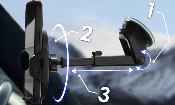 UCHWYT DO SAMOCHODU NA TELEFON SZYBĘ DESKĘ KOKPIT MOCNY UCHWYT SAMOCHODOWY