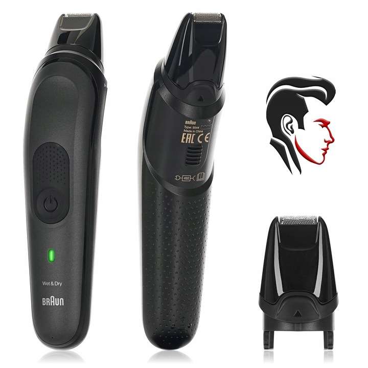 TRYMER MASZYNKA DO WŁOSÓW BRODY NOSA USZU GOLARKA BRAUN SERIES 7 -