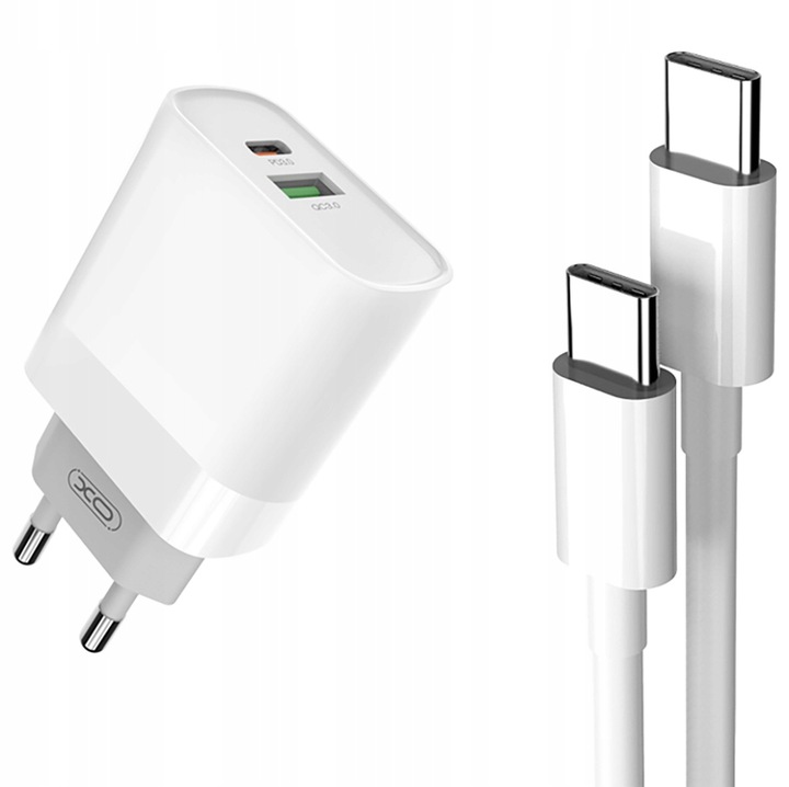 SZYBKA Ładowarka QC 3.0 20W PD USB TYP-C + KABEL