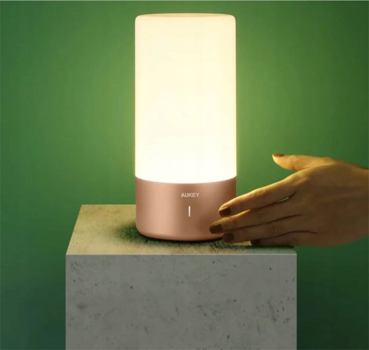 AUKEY LT-T6 Rose Gold LAMPKA NOCNA STOŁOWA RGB LED DOTYKOWA