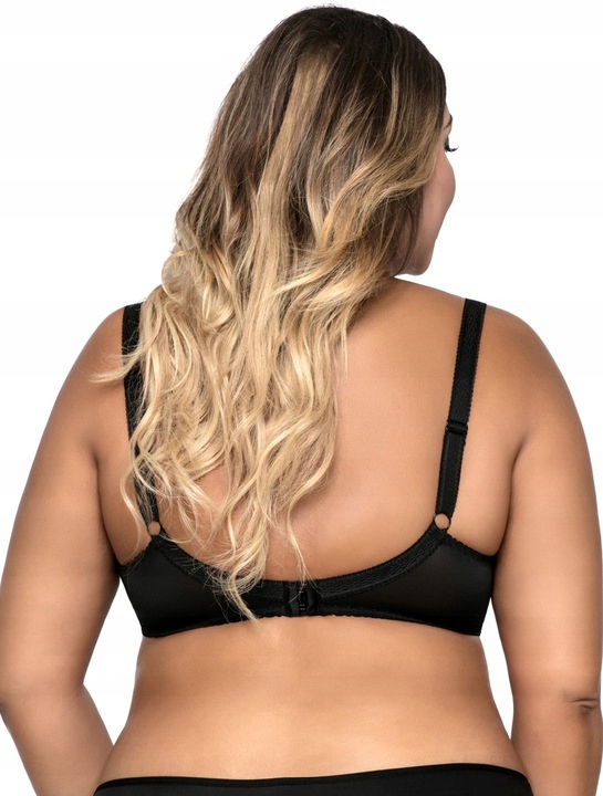 Ava 1396 Stanik BIUSTONOSZ Miękki soft wygodny Koronkowy 95F czarny