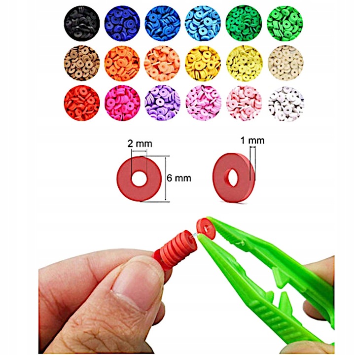 ZESTAW KORALIKÓW DO ROBIENIA BRANSOLETEK BIŻUTERII CHARMSY SERDUSZKA LITERY