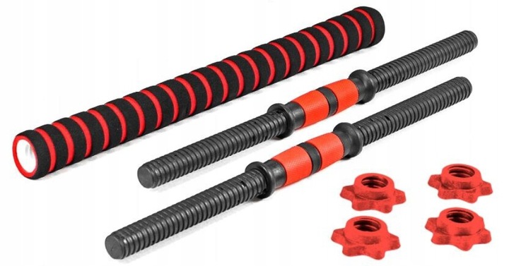 2W1 HANTLE BITUMICZNE REGULOWANE 2x20 KG + SZTANGA = ZESTAW HANTLI 40 KG