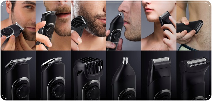 Trymer golarka maszynka do włosów do brody zarostu do golenia 6w1 Berdsen