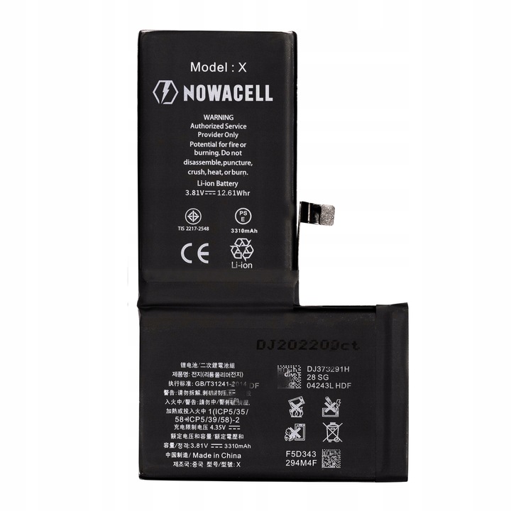 Bateria NOWACELL do telefonu iPhone X 3500mAh
