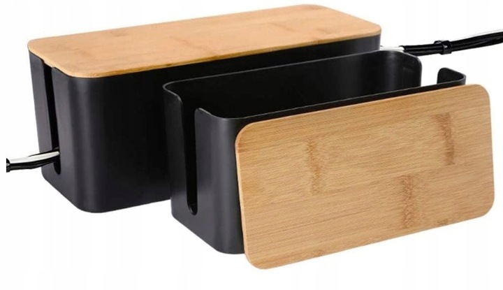 ORGANIZER POJEMNIK PUDEŁKO MASKOWNICA NA KABLE LISTWY DUŻY BIUROWY