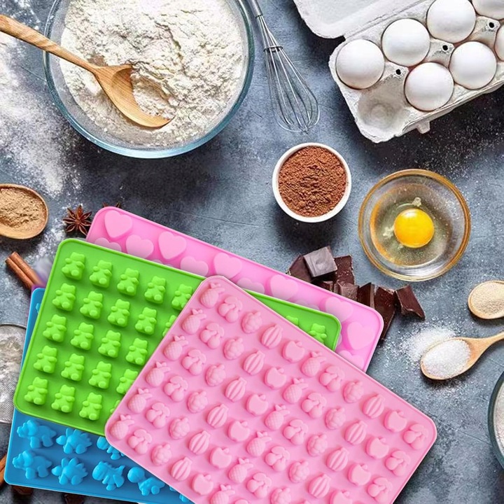 SILIKONOWE FOREMKI NA ŻELKI MISIE ZESTAW DO ROBIENIA CUKIERKÓW PIPETA