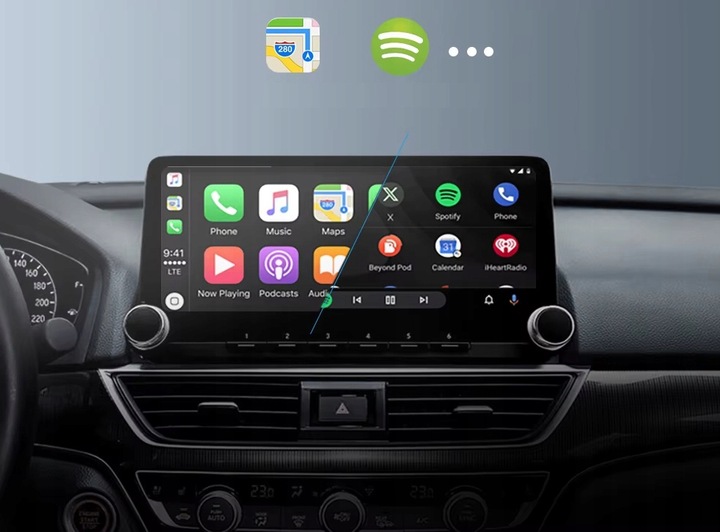 BEZPRZEWODOWY ADAPTER MINI USB / USB-C DO CARPLAY ANDROID AUTO IPHONE