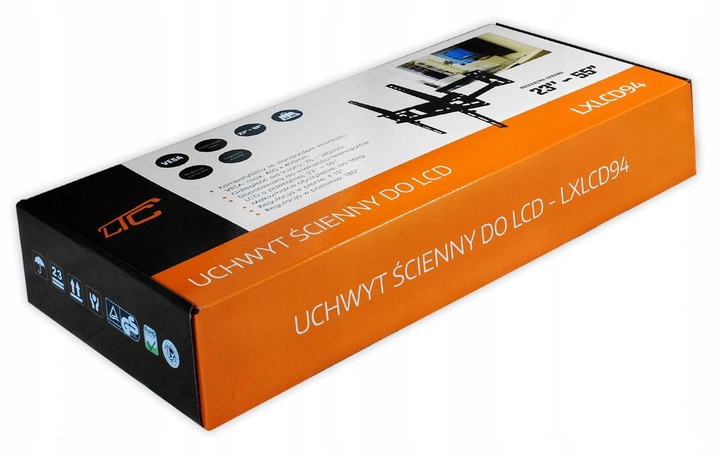 MOCNY UCHWYT ŚCIENNY TV DO TELEWIZORÓW 23-55 CALI