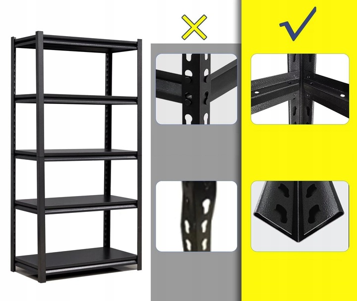 REGAŁ METALOWY MAGAZYNOWY 200x300x40 5 półek do garażu piwnicy biura