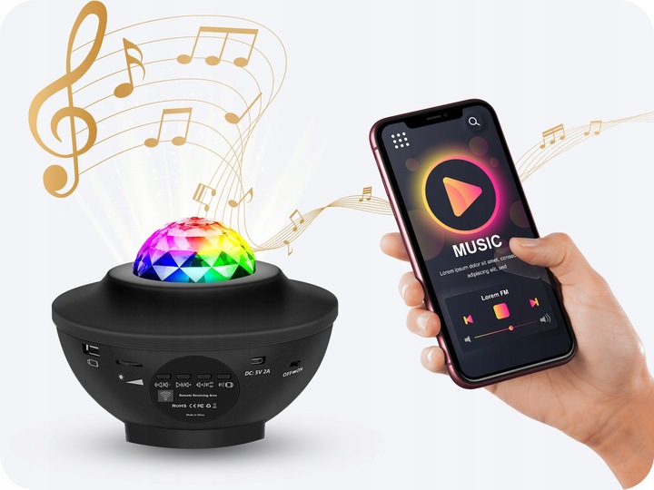 LAMPKA NOCNA KOSMOS PROJEKTOR GWIAZD RZUTNIK GWIAZD NIEBA DLA DZIECI PILOT