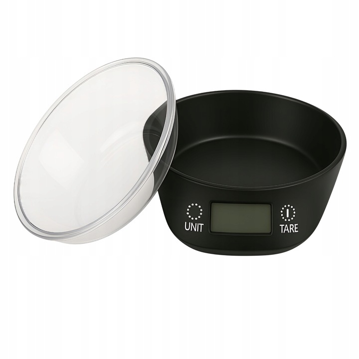 Waga Kuchenna Elektroniczna z Misą Precyzyjna Cyfrowa LCD Czarna 5 kg