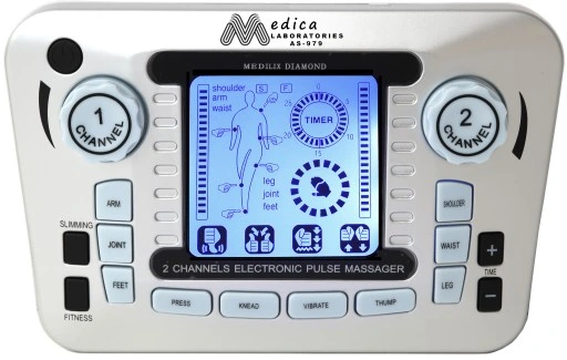 ELEKTROSTYMULATOR TENS EMS ELEKTRODY 3 RODZAJE+BAT