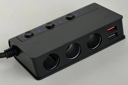 Rozgałęźnik | Rozdzielacz USB 12/24V|QC USB-A|3 x USB-A|3 x zapalniczka|LCD