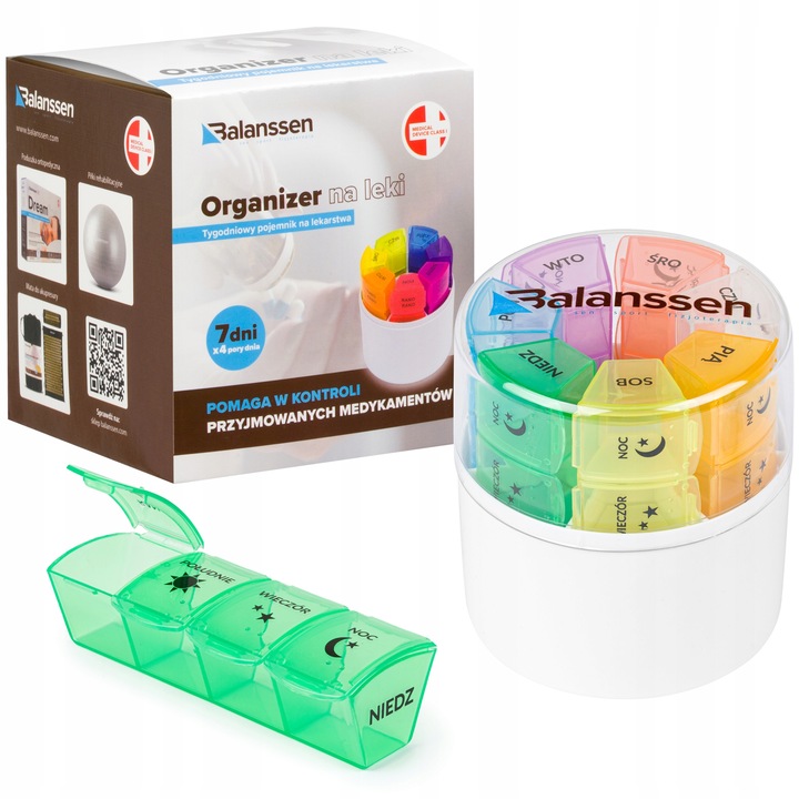 POJEMNIK KASETKA PUDEŁKO NA LEKI TABLETKI 7dni x 4