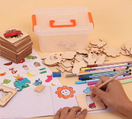 DREWNIANE SZABLONY DO NAUKI RYSOWANIA + PISAKI