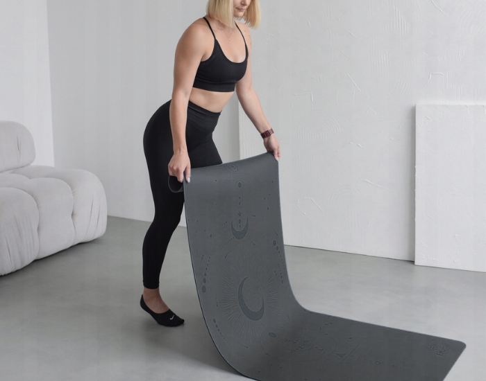 MATA PREMIUM DO JOGI ĆWICZEŃ CIĘŻKA KAUCZUK PU WZÓR KSIĘŻYCA ANTYPOŚLIZGOWA