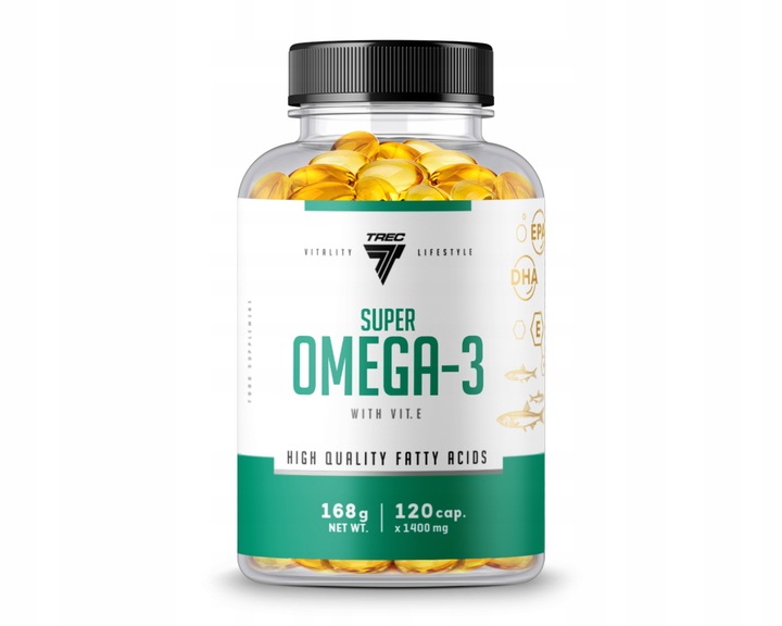 TREC SUPER OMEGA 3 120kaps ZDROWE TŁUSZCZE EPA DHA