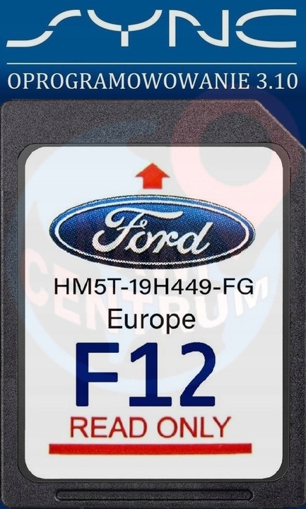 Karta Mapa Ford Sync 2 F12 Europa 2025 + aktualizacja oprogramowania