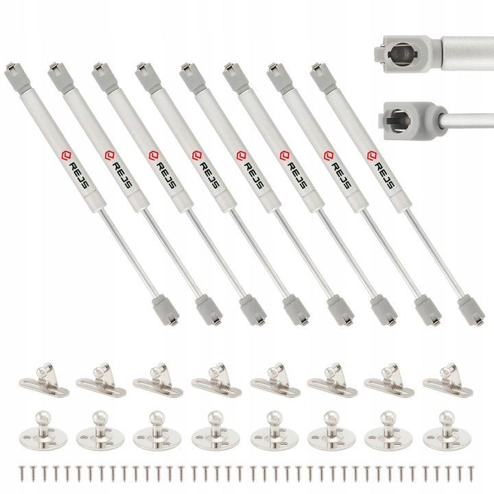 8 x ZESTAW - REJS SIŁOWNIK MEBLOWY PODNOŚNIK GAZOWY DO MEBLI 80N +