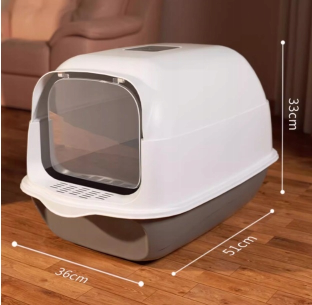 Kuweta dla kota z pochłaniaczem zamykana z łopatką Zestaw otwarta