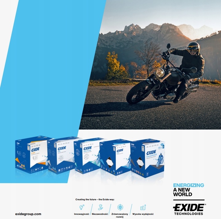 AKUMULATOR EXIDE EB5L-B YB5L-B 12V 5Ah 65A P+