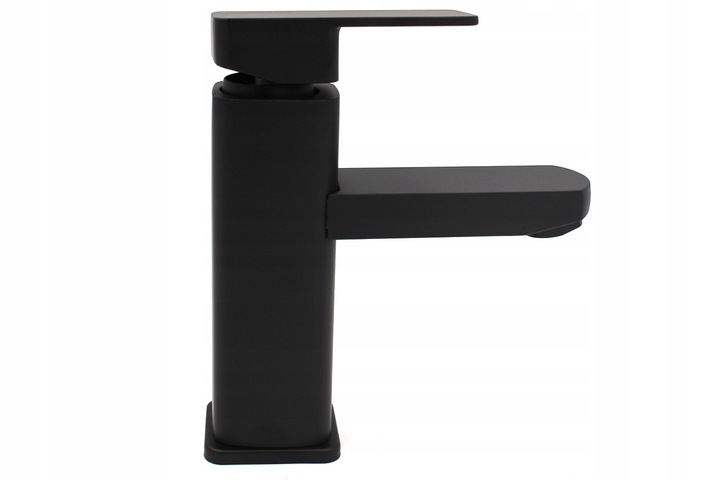 BATERIA ŁAZIENKOWA UMYWALKOWA KRAN DO UMYWALKI NISKI NABLATOWY CZARNY