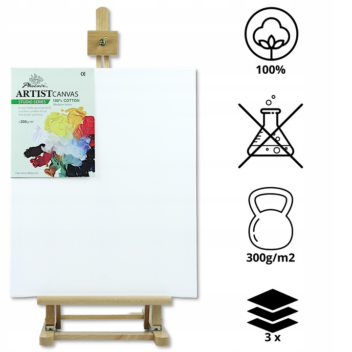 Płótno Malarskie Do Malowania 40x50 cm Podobrazia Phoenix Podobrazie